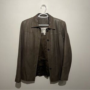 Elegant Brown Leather Jacket